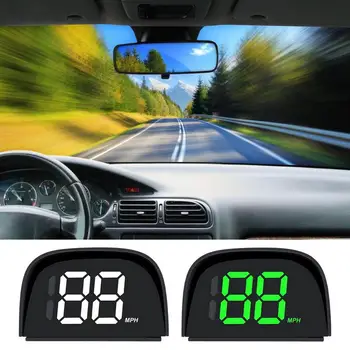 Авто Hud Дисплей Скоростомер Индикация на скоростта на автомобила Автомобилни Hud GPS за измерване на Скоростта Предупреждение за превишаване на скоростта на USB е Plug-и-Play Hud Дисплей