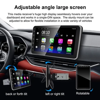 Авто мултимедиен плейър 2G + 32G Навигация 10.1-инчов Android 10.0 One Din Автомагнитола GPS Навигация Bluetooth USB Плейър Восьмиядерный