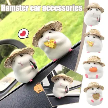 Автомобилни Аксесоари Hamster Декоративни предмети За Централната Конзола на Автомобила Стилен Сладък Cartoony Авто Украшение За Кола Домашен Офис De R2R8