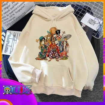 Аниме One Piece Hoody С качулка Luffy Ник Принт Hoody Ежедневна Мода, Хип-хоп Свободни Мъжки и Женски Пуловери Палто Пуловер Облекло Подарък