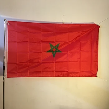 Банер с флага Мароко, 90x150 см, полиестер, окачен Маро, Марокански националните флагове, декорация на дома