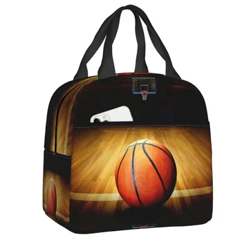 Баскетболно изолирано чанта за обяд за училище, офис, водоустойчив термоохладитель, кутия за Bento, дамски, Детски чанти-тоут