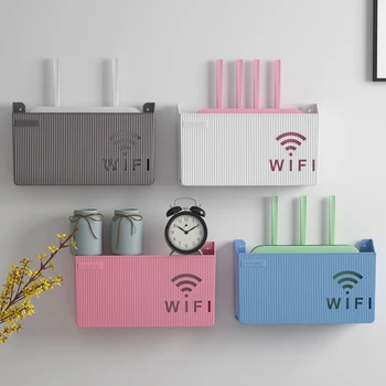 Безжичен Wi-Fi рутер Полк Кутия за съхранение Стенен органайзер от ABS-пластмаса, Кутия за захранващ Кабел Гривна Органайзер Скоростна Начало декор на Нова