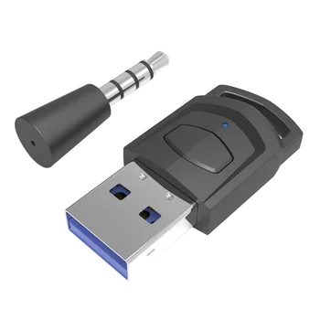 Безжичен Адаптер за игра аудиогарнитуры Приемник за видео игра конзола PS5 PS4 Bluetooth Слушалки 5.0 аудиопередатчик