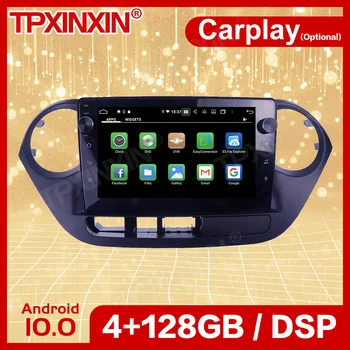 Безжична автомобилна стереоприемник Carplay Android 10 за Hyundai I10 2013 2014 2015 2016 Радио Аудиомагнитофон на Екрана на плейъра главното устройство