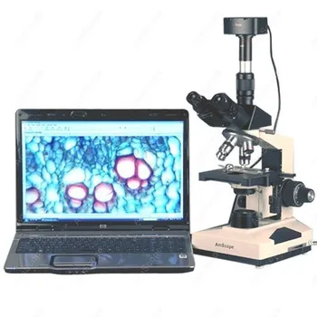 Биологичен съставен микроскоп-AmScope Доставя 40X-1600X Биологичен съставен микроскоп + 5-мегапикселова камера Win и Mac