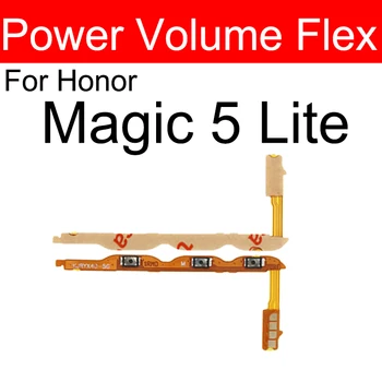 Бутон за включване на звука Гъвкав кабел за Huawei Honor Magic 5 Lite Включване и изключване на захранването Странични клавишите за сила на звука Детайли flex кабел