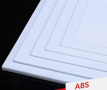 Бяла дъска от ABS-пластмаса, модел лист, материал за аксесоари САМ, дебелина 1 мм/2 мм/3 мм/4 мм