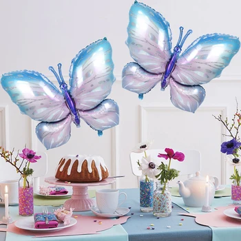 Големи балони от фолио с пеперуди, подаръци за рожден Ден на момиченце, 3D Насекоми, Пеперуди, Фея, Гелиевые Топки, Играчки за детската душа