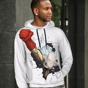 Градинска облекло One Punch Man, блузи, Пролетта Аниме, Япония, Реколта hoody, Мъжки извънгабаритни Ежедневни Графични Кадифе Топли жилетки