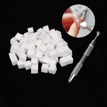 Гъба За Градиентных нокти White Tofu Blocks Powder Puff С Двустранно Прилагането на Разположение Гел За Похлопывания Halo DyeingTool