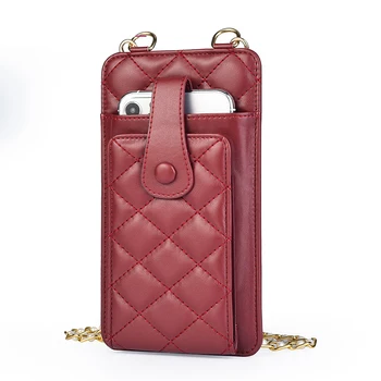 Дамска мини чанта през рамо за телефон, диамант, скъпа чанта-месинджър през рамо, малка чанта, държач за карти, портфейл, дамски портфейл, мобилен портфейл.