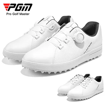 Дамски обувки за голф PGM, непромокаеми обувки с шнурками и ключалката, модни дамски удобни нескользящие маратонки XZ305