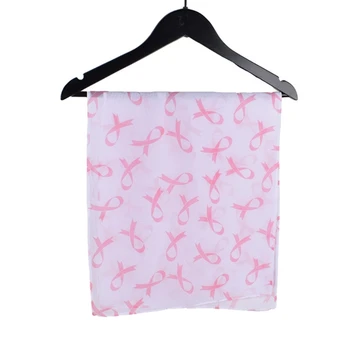Дамски прозрачни шалове с розова панделка и принтом за мама, Летните пътувания, приятни за врата шалове за горещото време