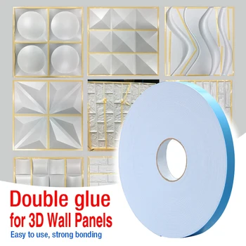 Двойна лепило, Самозалепващи 3D стенни панела 3D стикер за стена, декоративни тапети за хола рисувани стенни водоустойчив баня и кухня