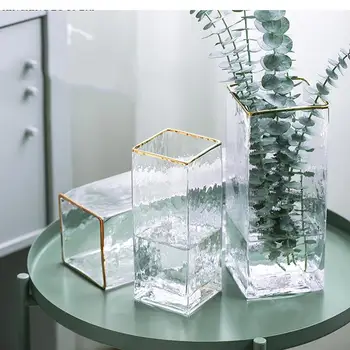 Декорация на вази договореност за хола Стъклена бутилка Nordic Прозрачна Проста лека луксозна Преустроена договореност