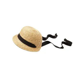 Детска солнцезащитная шапка с козирка, Лятна слама бейзболна шапка за момичета, Детски Плажната панама
