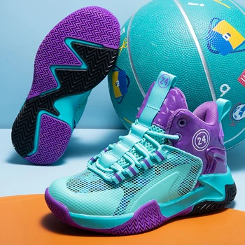 Детски баскетболни обувки с възглавница 2023 Нови дишащи обувки за момчета, маратонки за бягане за момичета, младежта баскетболни обувки Унисекс