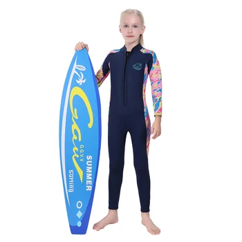 Детски неопрен от неопрен с дебелина 2,5 мм, топъл костюм за свободно плуване за момичета и момчета, за гмуркане, сърф, детски бански костюми Shorty Swimwear