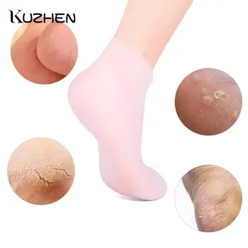 Ексфолиращи чорапи Овлажняващи Чорапи за защита на стъпалата от сухи пукнатини, Еластични чорапи, грижи за кожата на краката