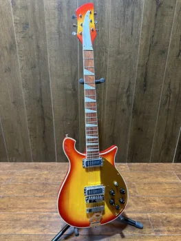 Електрическа китара Rickenbacker черешов цвят sunbursr, хастар от палисандрово дърво, обвивка от червено дърво с високо качество