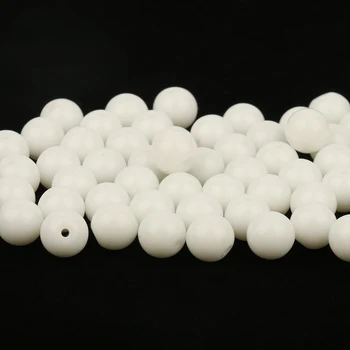 Естествени гладки Бели камъни, стъклени мъниста, Кръгли Бели свободни мъниста за бижута със Собствените си ръце, Аксесоари за гривни 4 6 8 10 12 мм