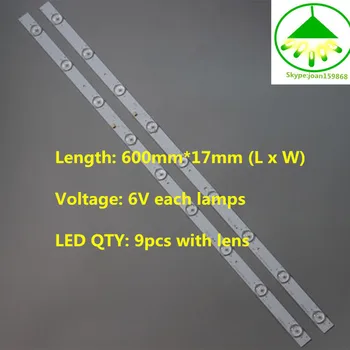 За 100% НОВИ 2 елемента 32-инчов 54-волтови led лампи осветление Led лента с оптични лещи Fliter 6V 9leds