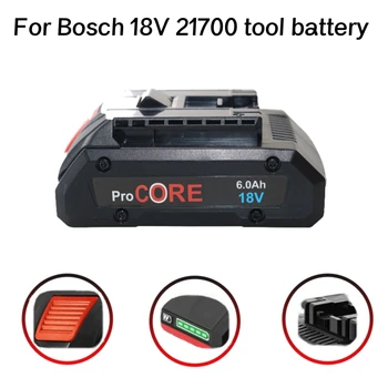 За Bosch 18V 6000MAH Professional System Безжичен Инструмент BAT609 BAT618 GBA18V8 21700 Батерия 18V 8.0 Ah ProCore Подмяна на Течно Тестото
