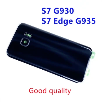 За SAMSUNG Galaxy S7 Edge G935 S7 G930, капак на отделението за батерията, задно стъкло на вратата на достъпа, корпус, Пластмасови Защитни резервни части, капак на обектива на камерата
