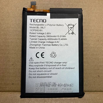 за Лентата на батерията батерията на телефона TECno camon 12 CC7 Spark 4 KC2 BL-39LT