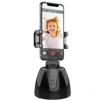 Завъртане на 360 градуса Автоматично Следене на лицето на Притежателя на мобилен телефон Смарт селфи Нож Статив за камера за запис на снимки, видео видеоблогов