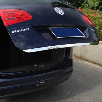 Задната част на капака на багажника от неръждаема стомана, тапицерия на задната врата, Врата копчето, за довършителни работи на покрива багажник за Volkswagen Sharan 2011 2012 2013 - 2019 2020