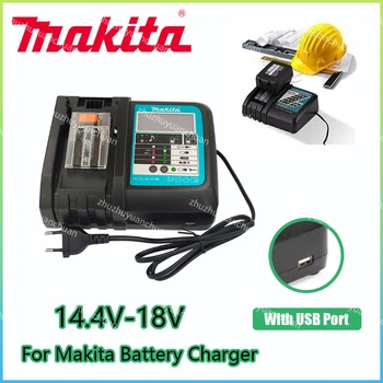 Зарядно 18V Makita 3A 6A 14,4 V-18V 6AH Bl1830 Bl1430 BL1860 BL1890 зарядно устройство за инструменти USB Prot 18V с led дисплей