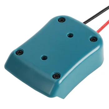 Зарядно устройство за закрепване на акумулатора 10,8 В-12, жак захранване с кабели 14Awg, съединители-адаптер за батерията, Makita САМ, синьо-зелен