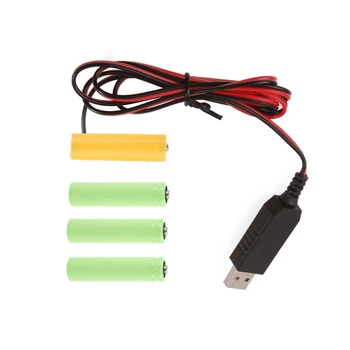 Захранващ кабел с USB Изходи USB 6V AA LR6 AM3 за led Лампи Dropship