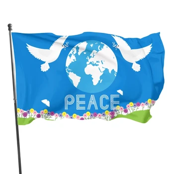 Знамена на СВЕТА Гълъб Банер С Логото на Флаг е Символ на Мир по целия Свят и Любовта Флаг Вътрешно и Външно Украса за един незабравим Подарък