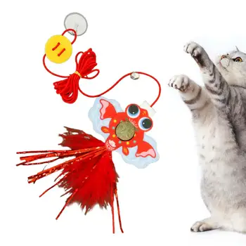 Играчка за домашни котки Полезна играчка за котки с окачен на врата във формата на хвърчило с котешка мента, Екологично чиста играчка за висящи врати