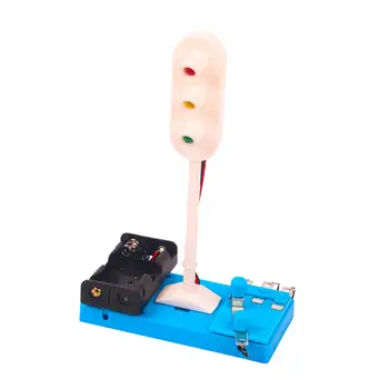Играчка-светофар Образователна играчка за творчески студенти-физици Принцип на монтаж схема на светофар Научен експеримент Играчка