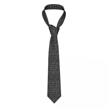 Индивидуален вратовръзка за мъжете с писането на химически научни формули Classic Science Atom Structural Silk Офис вратовръзки