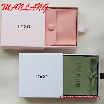 Индивидуален лого Картонена подарък кутия за бижута Кутия за рисуване колиета Опаковка чекмеджето Хартиена кутия с черна пяна за бижута P