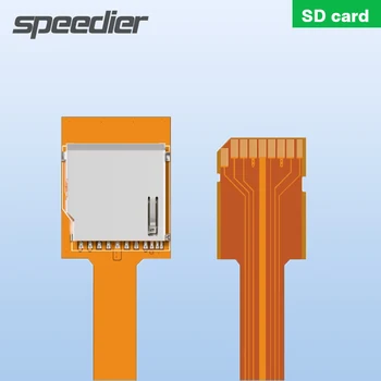 Индивидуален удължител за SD-карта Помещение Авто SD-удължителен кабел Външен Гъвкав кабел-адаптер FFC Soft 50 см Удължител за SD-карти