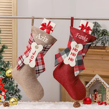 Индивидуални заглавие, Коледни Чорапи, Подаръчен пакет, Коледни, Декоративни аксесоари, Висулка във формата на Коледно Оформление на Коледните домашно Камината.