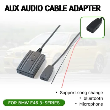 кабел-адаптер Bluetooth, Aux-приемник за BMW E46 2002-2006 Година Хендсфри Hifi aux модул за Аудиоинтерфейса 10-за Контакт на CD Главното устройство
