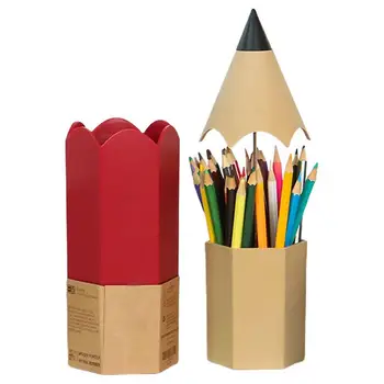 Кавайный титуляр за дръжки във формата на молив за ученици, Детски поставка за моливи, държач за химикалки за съхранение в детската офиса, Канцеларски материали от ABS-пластмаса за момичета