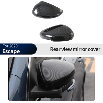 Капакът на корпуса на огледалото за обратно виждане, изработени от въглеродни влакна Декоративна Защитния капак за Ford Escape 2020 2021 Автоаксесоари
