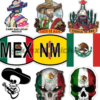 Карта на хартата на Мексико, Национална икона, Автомобилни Стикер, Стикер с Флага мотоциклет състезателни Стикер на Скейтборд, Стикер на Велосипеди, Мото-Стикер