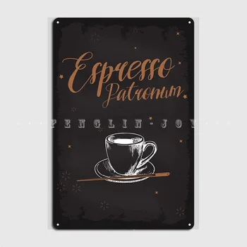 Кафе Плакат Espresso Patronum Метални Табели Кино Кухня Клуб Бар Ретро Постер Лидице Знак Плакат