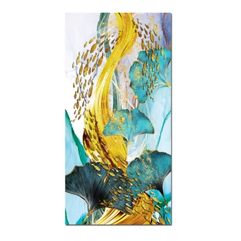 Китайски Стил Щастлив Абстрактен Фън Шуй Koi Fish Живопис Печат Върху Платно, Плакат на Стенно Изкуство за Хола Модерен Декор HYL2120