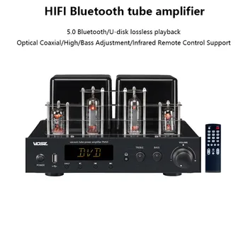 Клиенти Усилвател на мощност Bluetooth 5.0 2.1-Канален Усилвател на мощност hi-fi системи С възможност за Регулиране на Високи бас Инфрачервено Дистанционно Управление Оптичен Коаксиален