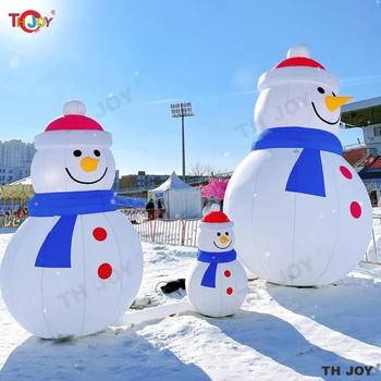 Коледна декорация с височина 6 м 20 фута Коледен Гигантски надуваем Снежен човек от картун за продажба